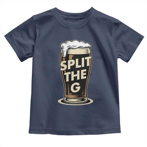 Funny Irish Beer Slit The G Toddler T Shirt Stout Beer Drinking Lover TS11 Navy Print Your Wear