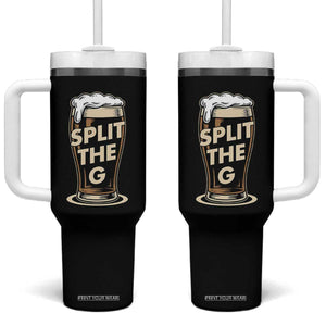 Funny Irish Beer Slit The G Tumbler With Handle Stout Beer Drinking Lover TS11 One Size: 40 oz Black Print Your Wear