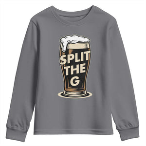 Funny Irish Beer Slit The G Youth Sweatshirt Stout Beer Drinking Lover TS11 Charcoal Print Your Wear