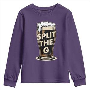 Funny Irish Beer Slit The G Youth Sweatshirt Stout Beer Drinking Lover TS11 Purple Print Your Wear