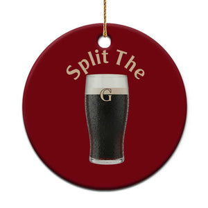 Funny Irish Beer Split The G Ceramic Ornament St Patricks Day Stout Beer Drinking Day TS11 1pc Red Print Your Wear