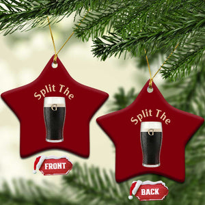 Funny Irish Beer Split The G Ceramic Ornament St Patricks Day Stout Beer Drinking Day TS11 Print Your Wear