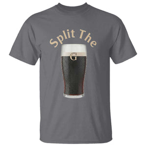 Funny Irish Beer Split The G T Shirt St Patricks Day Stout Beer Drinking Day TS11 Charcoal Print Your Wear