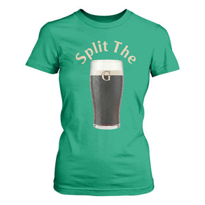 Funny Irish Beer Split The G T Shirt For Women St Patricks Day Stout Beer Drinking Day TS11 Irish Green Print Your Wear