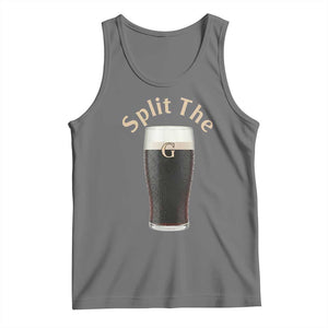 Funny Irish Beer Split The G Tank Top St Patricks Day Stout Beer Drinking Day TS11 Black Heather Print Your Wear
