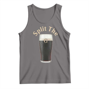 Funny Irish Beer Split The G Tank Top St Patricks Day Stout Beer Drinking Day TS11 Deep Heather Print Your Wear