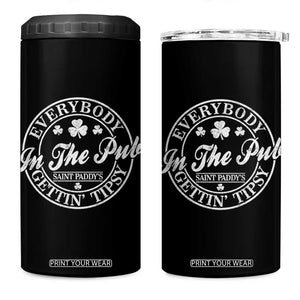 Everybody In The Pub Gettin Tipsy 4 in 1 Can Cooler Tumbler Funny St Patricks Day Beer Drinking TS11 One Size: 16 oz Black Print Your Wear