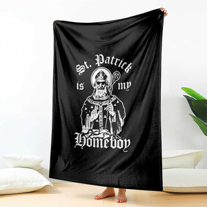 Saint Patrick Is My Homeboy Throw Blanket Funny St Patricks Day TS11 Print Your Wear