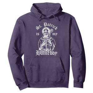 Saint Patrick Is My Homeboy Hoodie Funny St Patricks Day TS11 Purple Print Your Wear