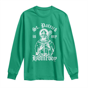 Saint Patrick Is My Homeboy Long Sleeve Shirt Funny St Patricks Day TS11 Irish Green Print Your Wear