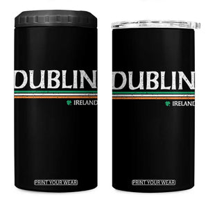 Dublin Ireland 4 in 1 Can Cooler Tumbler Ireland Flag Souvenirs St Patricks Day Shamrock TS11 One Size: 16 oz Black Print Your Wear