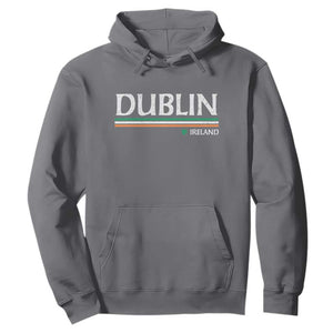 Dublin Ireland Hoodie Ireland Flag Souvenirs St Patricks Day Shamrock TS11 Charcoal Print Your Wear
