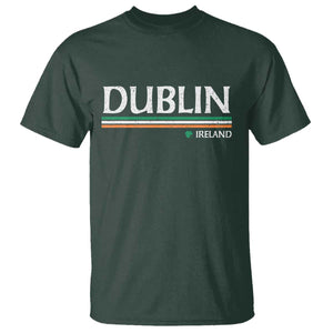 Dublin Ireland T Shirt Ireland Flag Souvenirs St Patricks Day Shamrock TS11 Dark Forest Green Print Your Wear