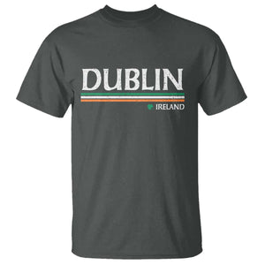 Dublin Ireland T Shirt Ireland Flag Souvenirs St Patricks Day Shamrock TS11 Dark Heather Print Your Wear