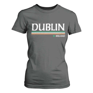Dublin Ireland T Shirt For Women Ireland Flag Souvenirs St Patricks Day Shamrock TS11 Dark Heather Print Your Wear