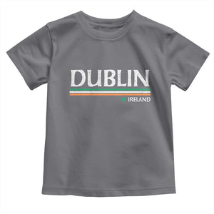 Dublin Ireland Toddler T Shirt Ireland Flag Souvenirs St Patricks Day Shamrock TS11 Charcoal Print Your Wear