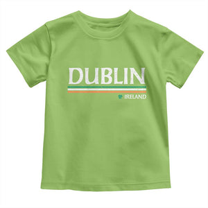 Dublin Ireland Toddler T Shirt Ireland Flag Souvenirs St Patricks Day Shamrock TS11 Lime Print Your Wear