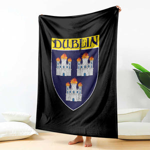 Dublin Ireland Throw Blanket The Coat of Arms of Dublin Three Burning Castles TS11 Print Your Wear