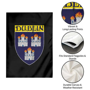 Dublin Ireland Garden Flag The Coat of Arms of Dublin Three Burning Castles TS11 Print Your Wear