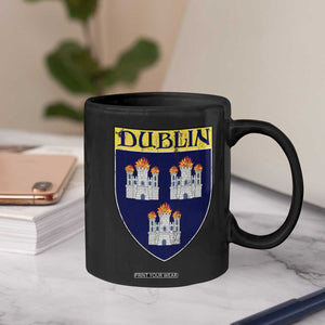 Dublin Ireland Coffee Mug The Coat of Arms of Dublin Three Burning Castles TS11 Print Your Wear