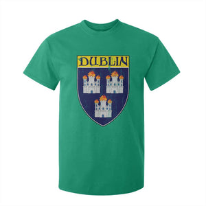 Dublin Ireland T Shirt For Kid The Coat of Arms of Dublin Three Burning Castles TS11 Irish Green Print Your Wear