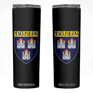 Dublin Ireland Skinny Tumbler The Coat of Arms of Dublin Three Burning Castles TS11 Black Print Your Wear