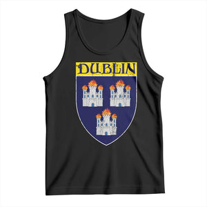 Dublin Ireland Tank Top The Coat of Arms of Dublin Three Burning Castles TS11 Black Print Your Wear