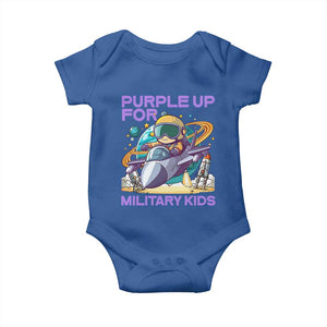 Purple Up For Military Kids Baby Onesie Military Child Month Astronaut Fights TS11 Royal Blue Print Your Wear