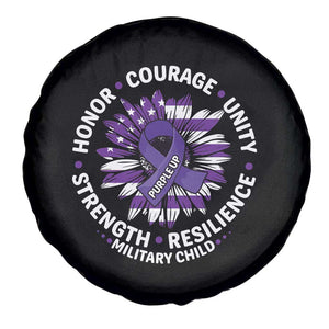 Military Child Month Spare Tire Cover Purple Up Military Child Honor Courage Unity Strength Resilience TS11 Print Your Wear