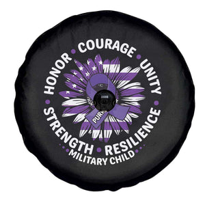 Military Child Month Spare Tire Cover Purple Up Military Child Honor Courage Unity Strength Resilience TS11 Print Your Wear