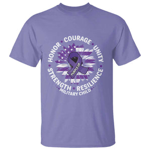 Military Child Month T Shirt Purple Up Military Child Honor Courage Unity Strength Resilience TS11 Violet Print Your Wear
