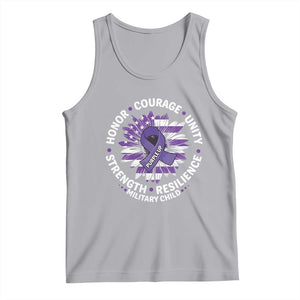 Military Child Month Tank Top Purple Up Military Child Honor Courage Unity Strength Resilience TS11 Athletic Heather Print Your Wear
