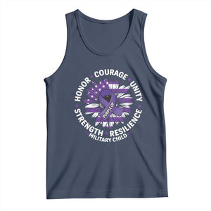 Military Child Month Tank Top Purple Up Military Child Honor Courage Unity Strength Resilience TS11 Navy Print Your Wear