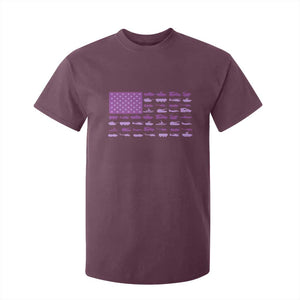 Military Child Month Military Transport American Flag T Shirt For Kid TS11 Maroon Print Your Wear