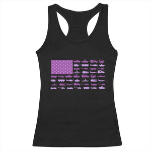 Military Child Month Military Transport American Flag Racerback Tank Top TS11 Black Print Your Wear