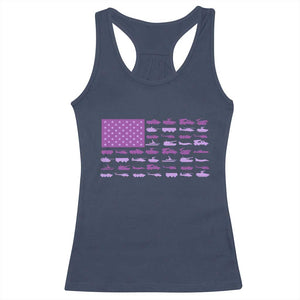 Military Child Month Military Transport American Flag Racerback Tank Top TS11 Navy Print Your Wear