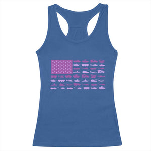 Military Child Month Military Transport American Flag Racerback Tank Top TS11 Royal Blue Print Your Wear