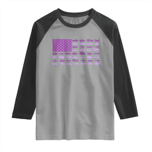 Military Child Month Military Transport American Flag Raglan Shirt TS11 Sport Gray Black Print Your Wear