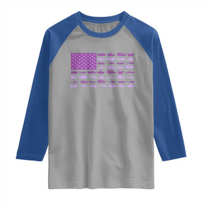Military Child Month Military Transport American Flag Raglan Shirt TS11 Sport Gray Royal Print Your Wear