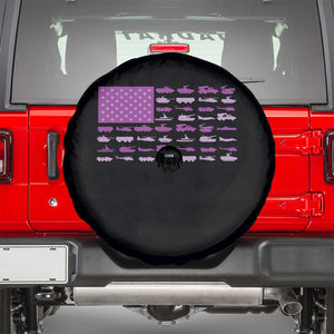 Military Child Month Military Transport American Flag Spare Tire Cover TS11 Black Print Your Wear