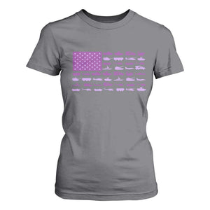 Military Child Month Military Transport American Flag T Shirt For Women TS11 Charcoal Print Your Wear