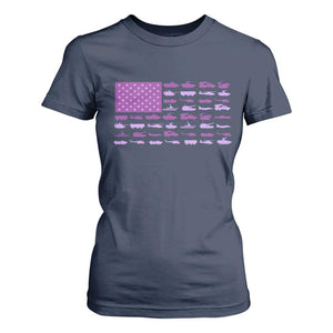 Military Child Month Military Transport American Flag T Shirt For Women TS11 Navy Print Your Wear