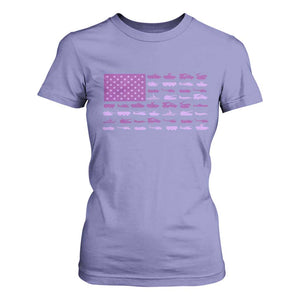 Military Child Month Military Transport American Flag T Shirt For Women TS11 Violet Print Your Wear