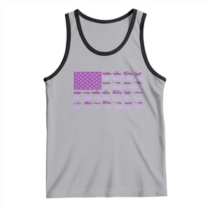 Military Child Month Military Transport American Flag Tank Top TS11 Athletic Heather Black Print Your Wear