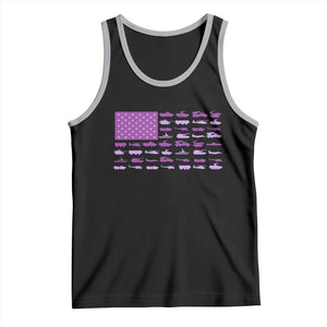 Military Child Month Military Transport American Flag Tank Top TS11 Black Athletic Heather Print Your Wear