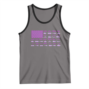Military Child Month Military Transport American Flag Tank Top TS11 Deep Heather Black Print Your Wear