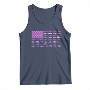 Military Child Month Military Transport American Flag Tank Top TS11 Navy Print Your Wear