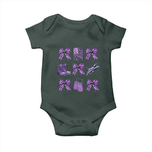 Military Kid Month Camo Coquette Bow Baby Onesie TS11 Print Your Wear