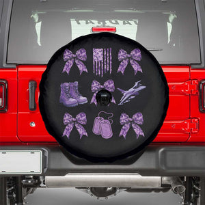 Military Kid Month Camo Coquette Bow Spare Tire Cover TS11 Black Print Your Wear