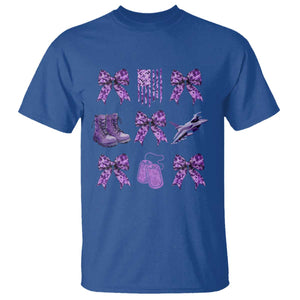 Military Kid Month Camo Coquette Bow T Shirt TS11 Royal Blue Print Your Wear